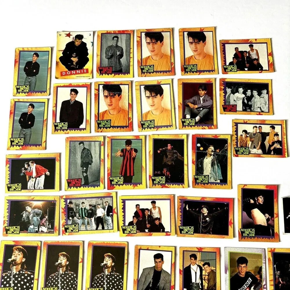 New Kids On The Block Topps Trading Cards 37 Total NKOTB Boy Band 80s 90s Vtg